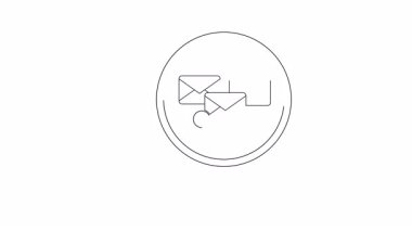 Bir büyüteç, e-posta arama ve analizi sembolize eden e-posta simgelerine odaklanır. Veri analizi, iletişim ve teknoloji kavramları için mükemmel..