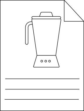 Metin eklemek için bir karıştırıcı içeren basit bir renklendirme sayfası, eğitici veya yaratıcı etkinlikler için mükemmel.