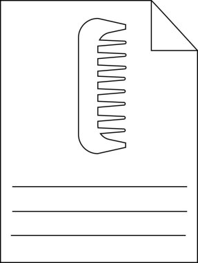 Yazma alıştırması için satırları olan, eğitici materyaller için mükemmel kağıdın üzerine basit bir çizgi çizimi.