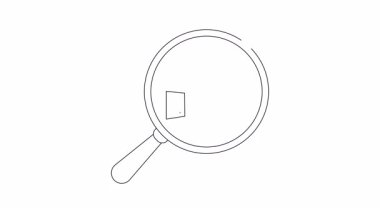 Büyüteç bir animasyonun altında mezar taşını tutan bir el. Suç, gizem ya da dedektif teması için mükemmel..