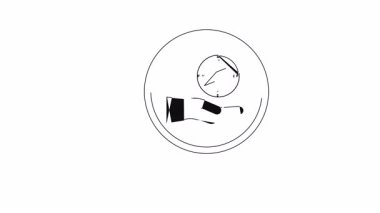 Bir büyüteç, iş ve özel hayattaki zaman yönetimi ve verimliliğin önemini simgeleyen saati tutan bir ele odaklanır..