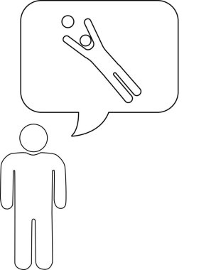 Bir çubuk figürü snowboard yapmayı hayal eder, yamaçlarda heyecanlı bir kış macerası hayal eder, basit bir çizimle yakalanır..