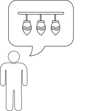 Bir insan Noel ışıklarını düşünüyor. Tatil sezonunu ve şenlikli dekorasyonları temsil ediyor..