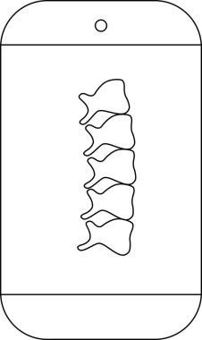 Etiketteki bir omurganın minimalist silueti, tıp uzmanları ya da anatomi meraklıları için ideal. İskelet yapısına odaklı temiz tasarım.