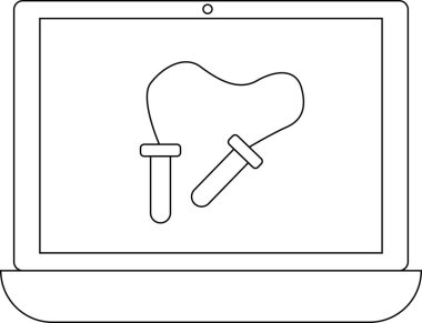 Bir dizüstü bilgisayar ekranında sağlık ve sağlık uygulamaları için bir atlama halatı simgesi, uygunluğu, egzersizi ve teknoloji entegrasyonunu sembolize eder.