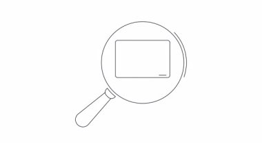 Dizüstü bilgisayarda büyüteçle uçuş arama animasyonu. Seyahat, teknoloji ve iş teması için mükemmel. Temiz ve modern tasarım.