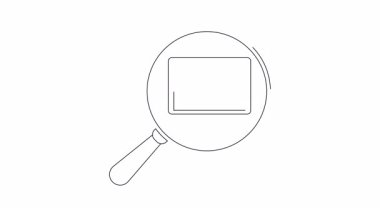 Ekranda çalar saati olan bir laptop büyüteçle aranıyor. Zaman yönetimi konsepti canlandırması.