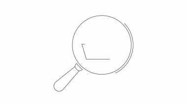 Bir uçak ve alışveriş arabası simgesini gösteren basit bir büyüteç animasyonu, seyahat veya e-ticaret videoları için mükemmel..