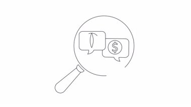 Bir büyüteç küresel finans araştırma ve analizini sembolize eden bir dünya ve dolar işaretine odaklanır..