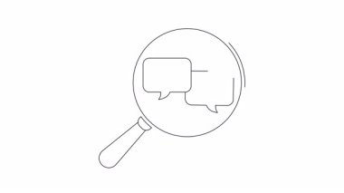 İnsanlar ve para ikonları üzerine odaklanan bir büyüteç animasyonu, araştırma, analiz ve finansal araştırmalar için mükemmel. İş ve eğitim içeriği için ideal.