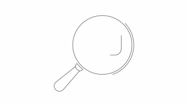 Bir büyüteç, mükemmel kozmetik ürünü arayışını sembolize eden bir krem tüpüne odaklanır. Temiz beyaz arkaplanda minimalist çizgi sanatı.