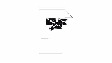 Bir e-posta pazarlama belgesi simgesinin basit bir animasyonu. İş, teknoloji ya da iletişim ile ilgili projeler için mükemmel.