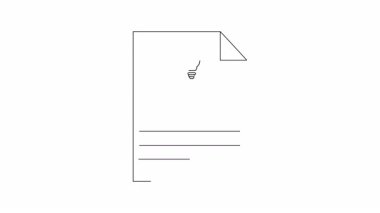 Fikir üretimini, beyin fırtınasını ve yaratıcı düşünceyi temsil eden beyin ve ampullü bir belgenin çizimi. Eğitim veya iş içeriği için mükemmel.