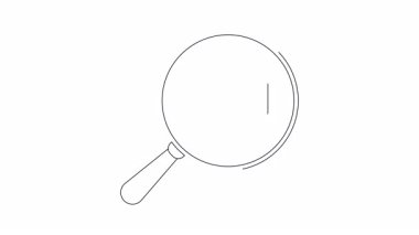 Aşkı arayan bir büyüteçin minimalist animasyonu. Konuşma balonunun içindeki okla delinmiş bir kalp tarafından temsil ediliyor..