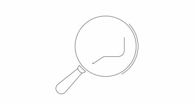 Bir büyüteç bir çiçek ikonu arıyor. Canlandırma kavramı.