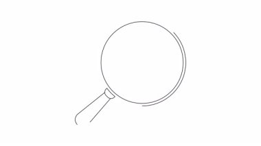 Büyüteç hata ileti simgesi canlandırması arıyor. Hataları, hataları ve sorunları bulma ve düzeltme kavramı.