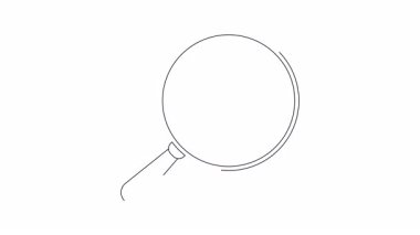 Bir büyüteç bir çeviri simgesine odaklanır, dil dönüşümünü ve aramayı sembolize eder. Eğitim içeriği ve küresel iletişim temaları için ideal.