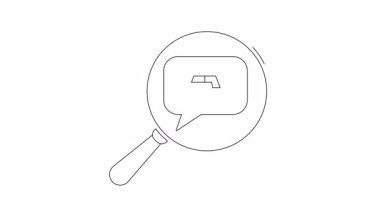 Bir büyüteç, sürdürülebilir enerji çözümleri ve bilgi arayışını sembolize eden, bir güneş paneli simgesi içeren bir konuşma balonuna odaklanır..