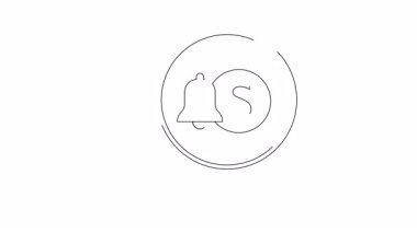 Zil ve dolar işaretine odaklanan bir büyüteç animasyonu, finansal uyarıları ve fırsatları sembolize ediyor..