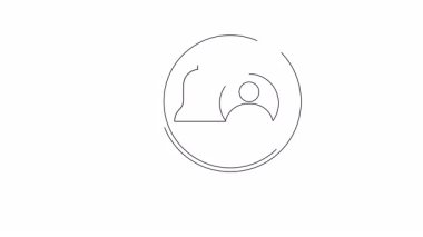 Bir büyüteç, dijital dünyadaki uyarı ve kullanıcı profillerini sembolize ederek, bir çan ve kullanıcı simgesine odaklanır..