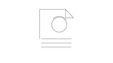 Saat simgesinin üzerinde büyüteç olan, zaman yönetimi incelemesini ve verimliliği simgeleyen bir belge. Ticari ve üretkenlik temaları için uygun.