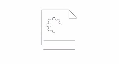 Bir dişli ve dart içeren teknik bir belge illüstrasyonu, sunum veya raporlar için ideal.