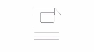 Bir gemi simgesinin yer aldığı, deniz teması veya iş raporları için ideal bir belgenin minimalist çizgisi çizimi.