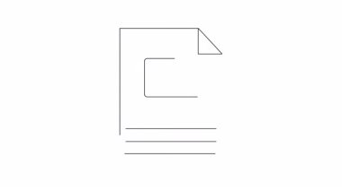 Belge yükleme simgesinin basit ve temiz bir canlandırması. Eğitimler, sunumlar veya web sitesi içeriği için mükemmel.