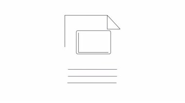 Ekranında çiçek tasarımı olan bir dizüstü bilgisayarın olduğu bir belgenin minimalist çizimi. Temiz çizgiler ve basit şekiller modern bir estetik yaratır..