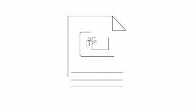 Satır canlandırması bir video oynatıcı ve sunum figürlü bir belge sayfası gösterir