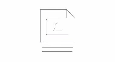 Çeşitli dijital bağlamlar ve tasarım projeleri için uygun bir belge üzerinde gösterilen bir bildirim simgesi. Temiz ve minimalist tasarım.