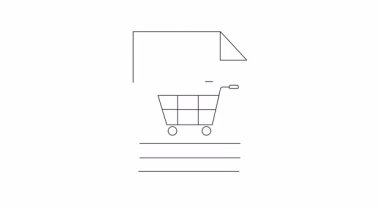 Bu animasyonda, e-ticaret veya perakende temalı projeler için mükemmel bir alışveriş listesi simgesi yer alıyor. Basit tasarım temiz ve modern..