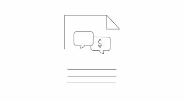 Ticari ve parayla ilgili içerik için mükemmel bir finansal belge simgesinin basit bir animasyonu.