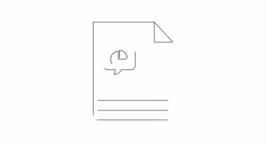 Harita ve dolar işaretli finansal bir raporun canlandırılmış simgesi. İş, finans ve veri analiz videoları için mükemmel.