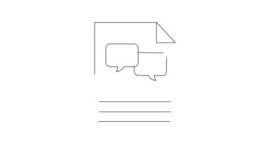 Bir mali rapor belgesinin basit bir çizgi çizimi, bir kontrol listesi ve dolar işareti, iş ve finans temaları için ideal.