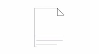 Canlandırılmış uçuş bilgisi belgesi simgesi. Seyahat, havacılık ya da bilgilerle ilgili projeler için mükemmel. Devamlı çalma için kusursuz döngü.