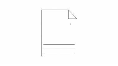 Bir uçuş bilgisi belgesi simgesinin basit bir animasyonu. Seyahat, turizm veya havacılık ile ilgili içerik için mükemmel.