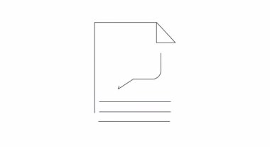 Canlandırılmış yasal belge simgesi. Adaleti, hukuku ve hukuk sistemini sembolize ediyor. Yasal, iş ve eğitim içeriği için ideal.