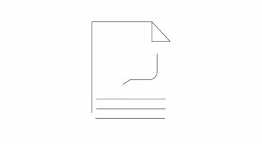 Sağlık hizmetleri iletişimini ve bilgileri sembolize eden, konuşma balonlu bir belgedeki tıbbi kartın canlandırılmış simgesi.