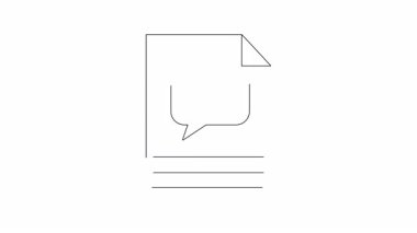 Sessiz bildirim simgesi olan bir belgenin, sessiz ya da sessiz bir temaya ihtiyaç duyan tasarımlar için mükemmel bir çizgisi çizimi.