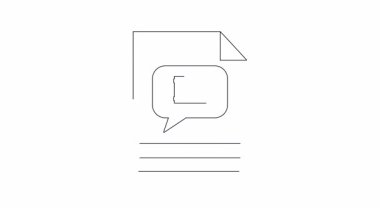 Canlandırılmış güvenli belge simgesi. Güvenli verileri, dosya korumasını ve bilgi güvenliğini temsil eder. Teknoloji, iş ve güvenlikle ilgili içerik için ideal.