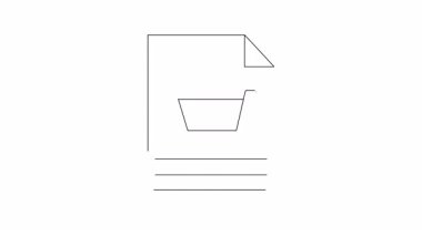 Alışveriş arabalı animasyon kupon ikonu. Perakende satış, tasarruf ve promosyon içeriği için mükemmel. Kolay entegrasyon için basit animasyon.