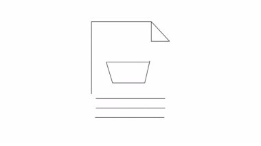 Alışveriş arabası ve yiyecek sembollerinin yer aldığı hareketli market listesi ikonu. Alışveriş, yemek ve listeyle ilgili içerik için mükemmel.