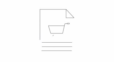 İş ve e-ticareti temsil eden bir alışveriş arabasıyla ikona devam et. Perakende veya çevrimiçi satışlarda iş başvuruları için ideal.