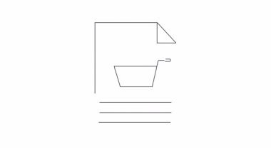 Çevrimiçi perakende stratejileri için e-ticaret analizi ve pazar araştırmalarını sembolize eden bir belge üzerindeki büyüteç altında bir alışveriş arabası simgesi.