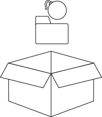 İçine bir fikir konmuş basit bir çizgi çizimi, bastırılmış yaratıcılığı temsil ediyor..