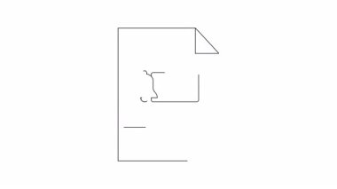 Bir dosya bildirim simgesinin basit bir canlandırması. Dijital arayüzlerdeki uyarı, anımsatıcı ya da güncellemeler için kullanışlı.