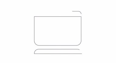 Çevrimiçi flörtleşmeyi tasvir eden basit bir çizgi çizimi, modern ilişkileri ve teknoloji ile bulunan aşkı sembolize ediyor..