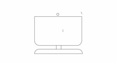 Bir bilgisayar ekranının basit bir çizimi hamburger tarifini gösteriyor, online aşçılık dersleri ve aşçılık dersleri için mükemmel..