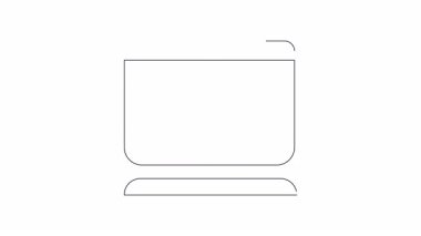 Bilgisayar ekranını tasvir eden bir çizgi çizimi. İçinde anahtar olan bir kafa, zihnin açılmasını ve zihinsel potansiyele erişimi sembolize ediyor..